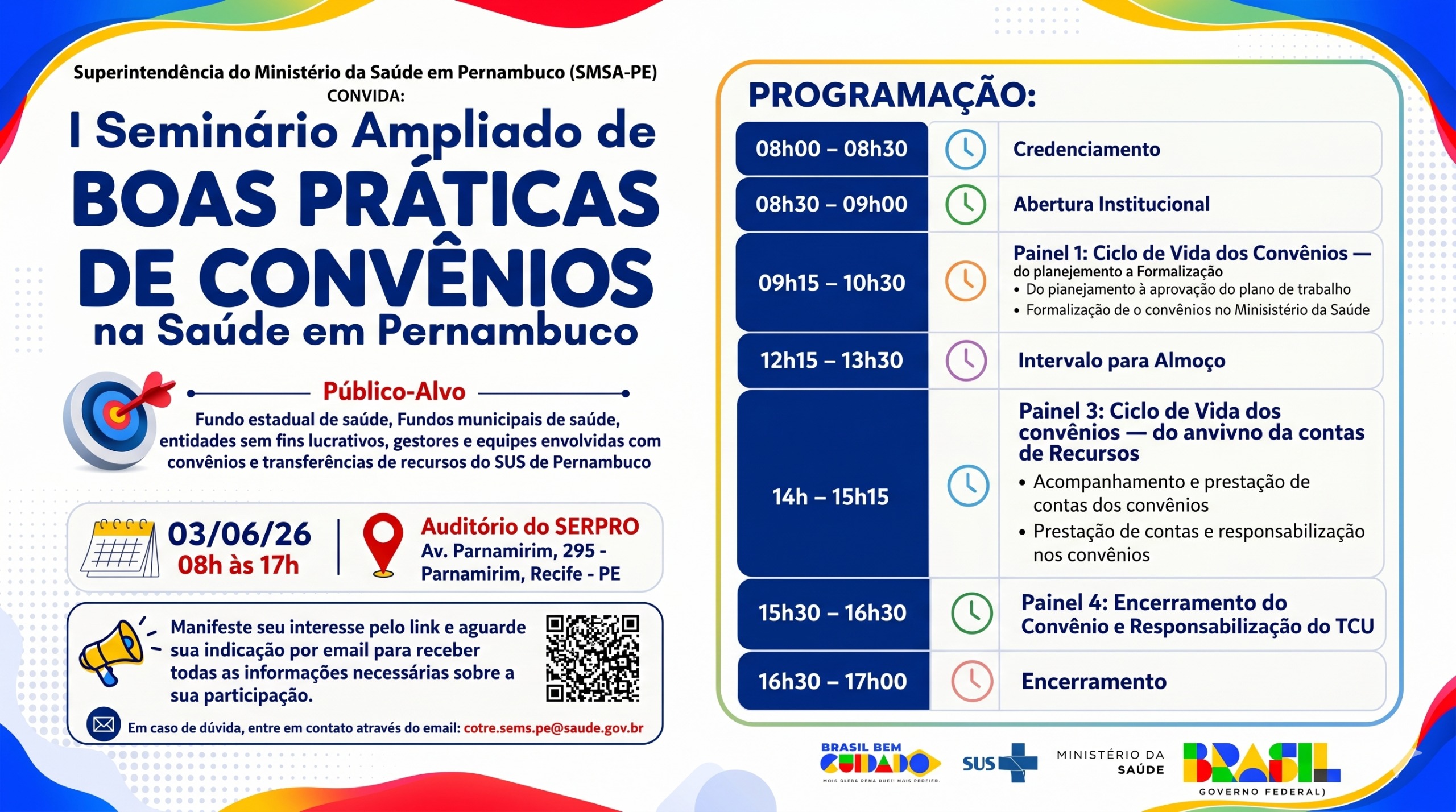 I Seminário Ampliado em Boas Práticas para Convênios (BPC) na Saúde em Pernambuco.